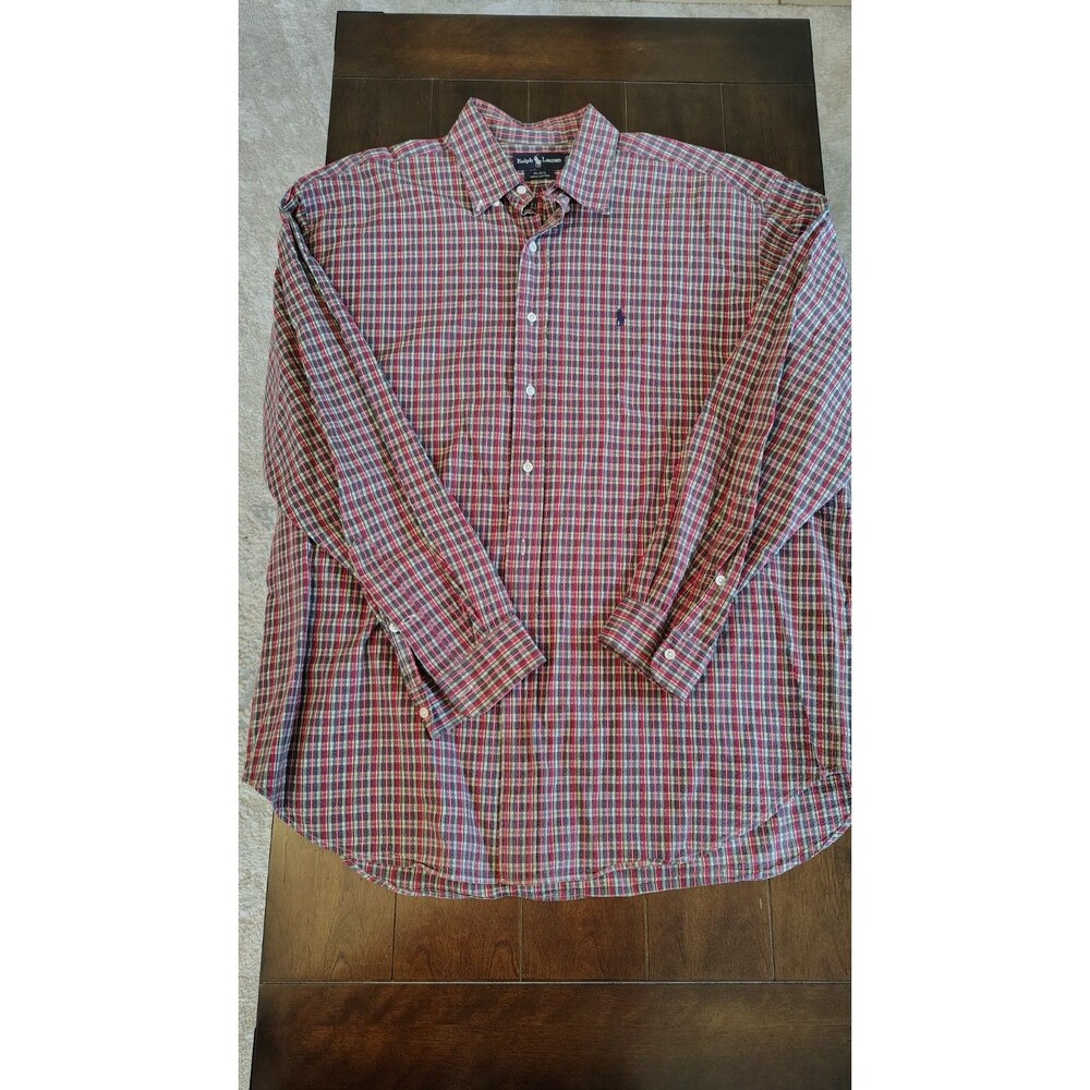 RALPH LAUREN Mens Blake Shirt Size XL Long Sleeve Cotton Casual Button Down